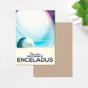 Enceladus Space travel vintage poster