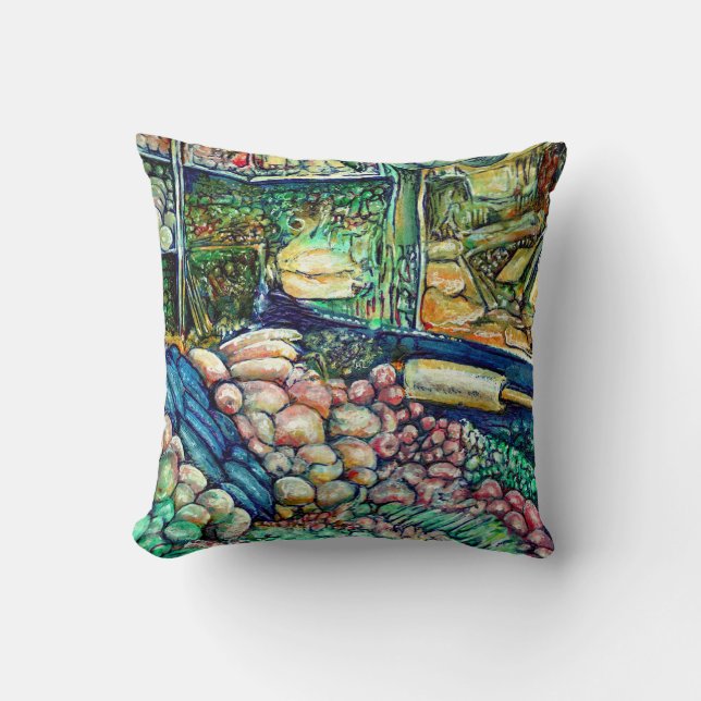 Enceladus Throw Pillow (Front)