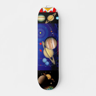 "ENCELATUS & SATURN in SPACE" Skateboard