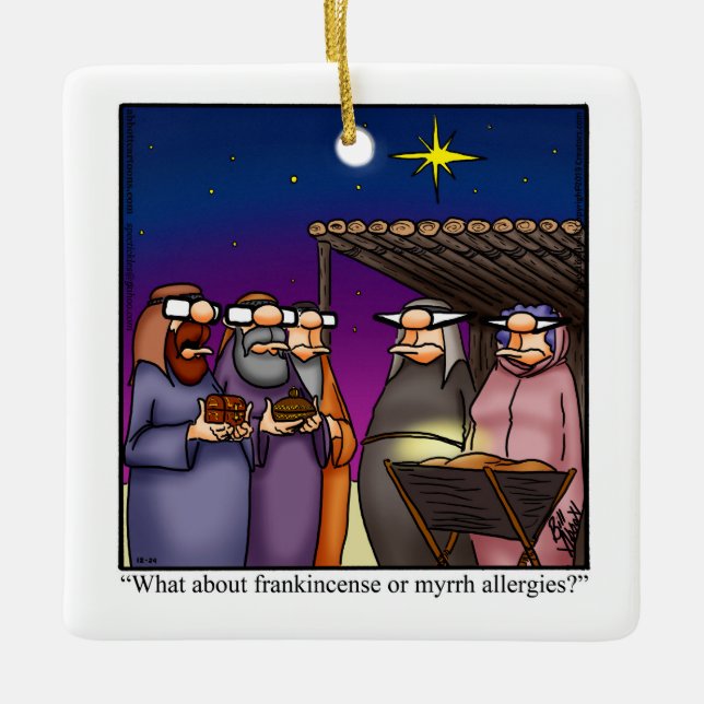 Encens de Noël et ornement d'Humour de Myrrh (Devant)