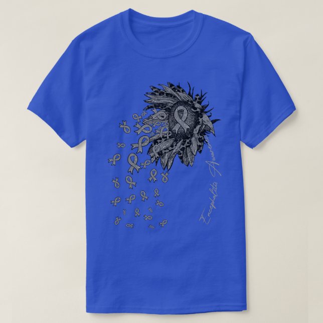Encephalitis Awareness Sunflower ribbon flowers fa T-Shirt (Design Front)