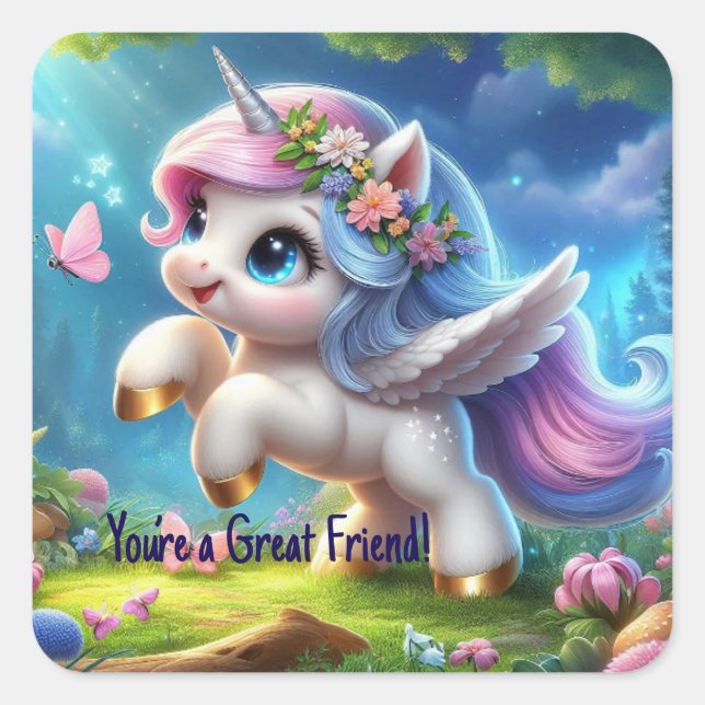 Enchaning Personalized Unicorn Sticker (Front)
