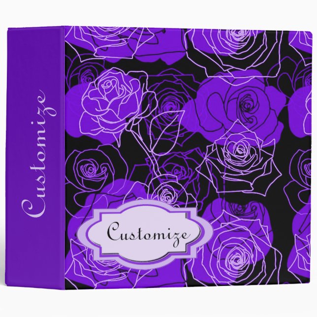 Enchantage Rose violet Classeur floral (Devant/Côté)
