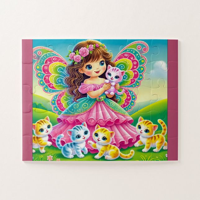 ENCHANTÉ "FAIRY & KITTENS" JIGSAW PUZZLE (Horizontal)