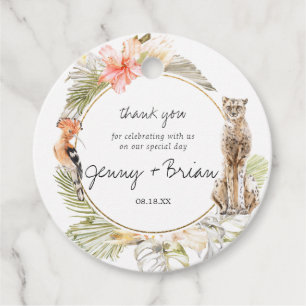 Enchanted African Safari   Wedding Thank You Favour Tags