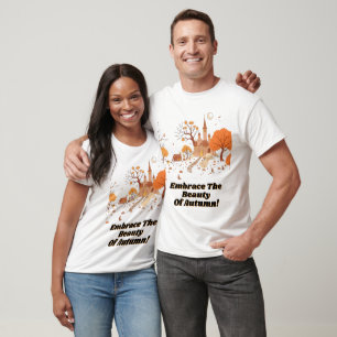 Enchanted Autumn Castle Scene T-Shirt