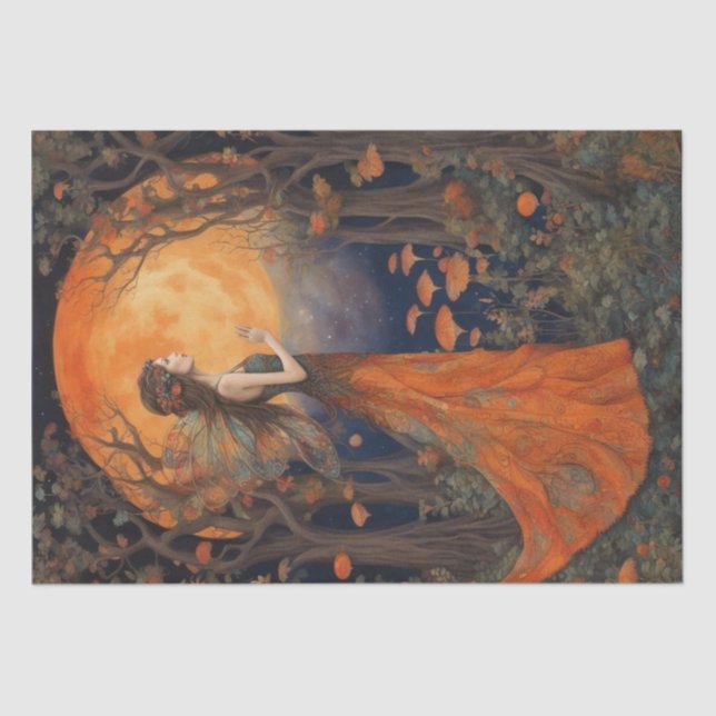  Enchanted Autumn Fairy Decoupage Paper (Front)