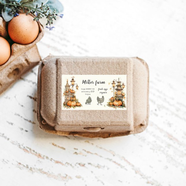 Enchanted Autumn Rustic Script Egg Carton Label (Creator Uploaded)