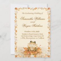 Enchanted Autumn Watercolor Roses & Frog Wedding