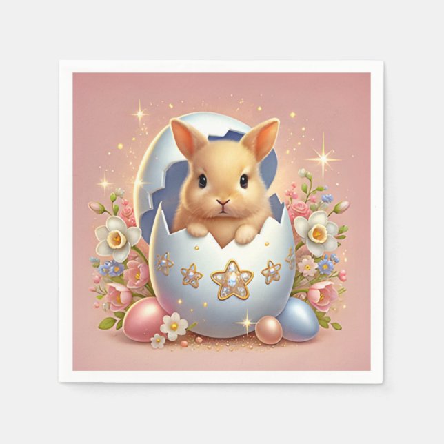 Enchanted Baby Bunny Napkins (Front)