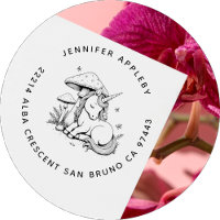 Enchanted Baby Unicorn Toadstool Butterfly Address