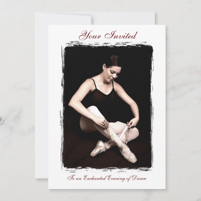 Enchanted Ballerina Dance Recital Invitation (Front)