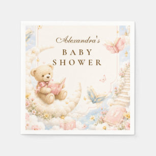 Enchanted Bear Clouds Baby Shower Napkin