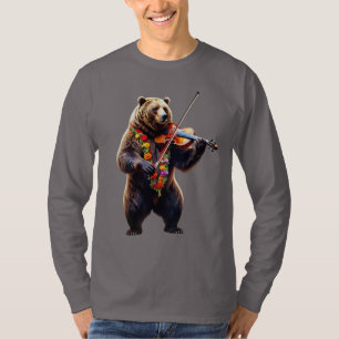 Enchanted Bear Violinist Long Sleeve T-Shirt
