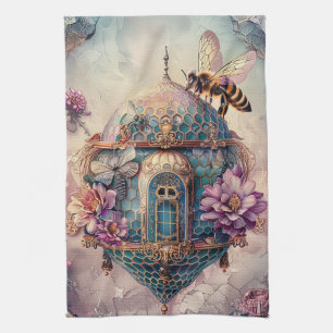 Enchanted Bee Garden Fantasy (2) Kitchen Towel