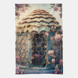 Enchanted Bee Garden Fantasy (3) Kitchen Towel