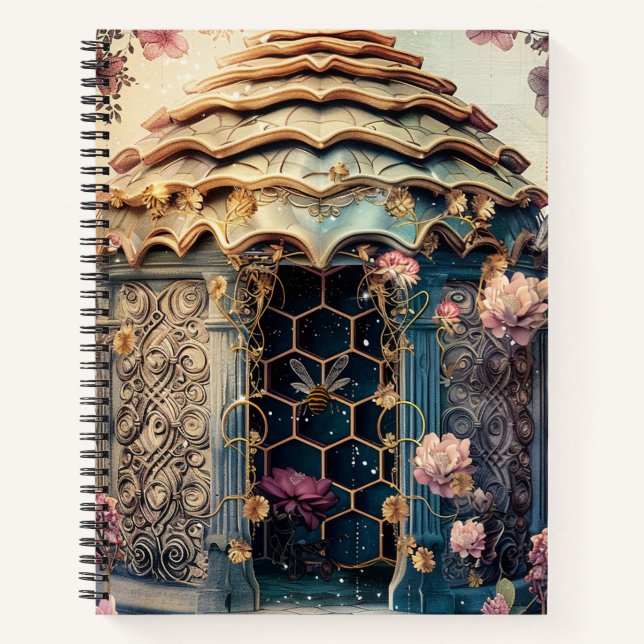 Enchanted Bee Garden Fantasy (3) Notebook (Front)