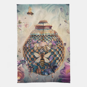 Enchanted Bee Garden Fantasy (6) Kitchen Towel