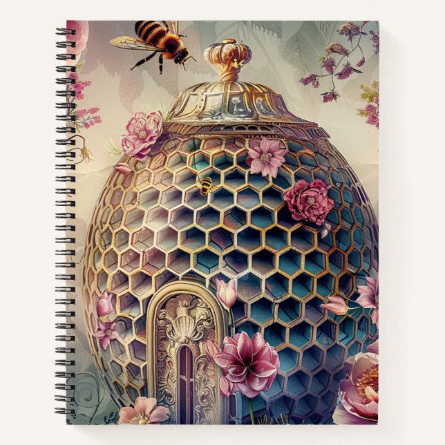 Enchanted Bee Garden Fantasy (7) Notebook (Front)