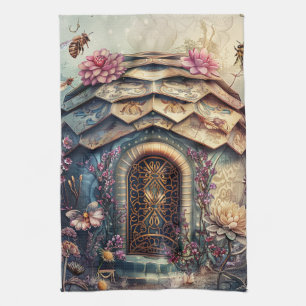 Enchanted Bee Garden Fantasy (8) Kitchen Towel