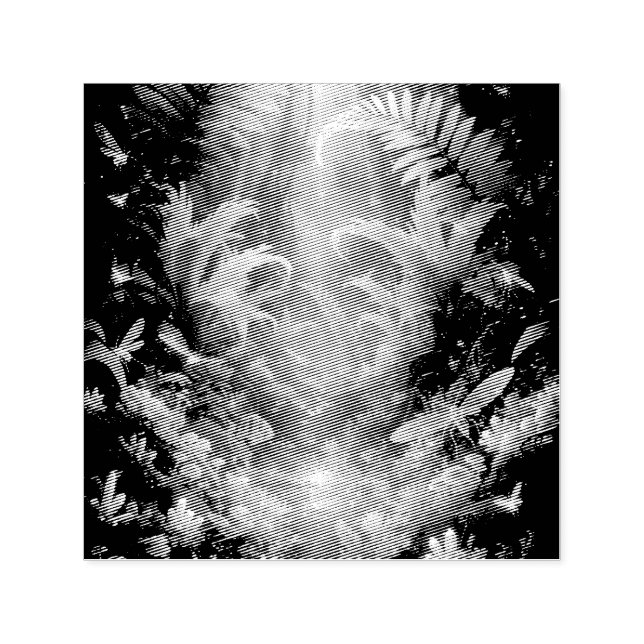 Enchanted Bioluminescent Forest Magical Jungle  Self-inking Stamp (Design)