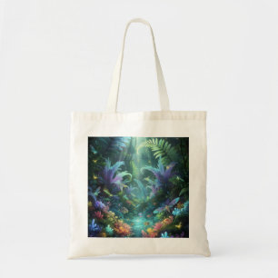 Enchanted Bioluminescent Forest Magical Jungle Tote Bag