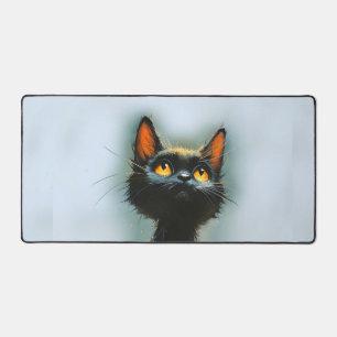 Enchanted Black Cat Desk Mat