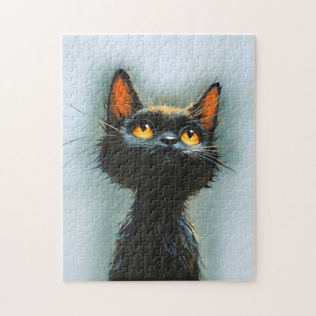 Enchanted Black Cat Jigsaw Puzzle (Vertical)