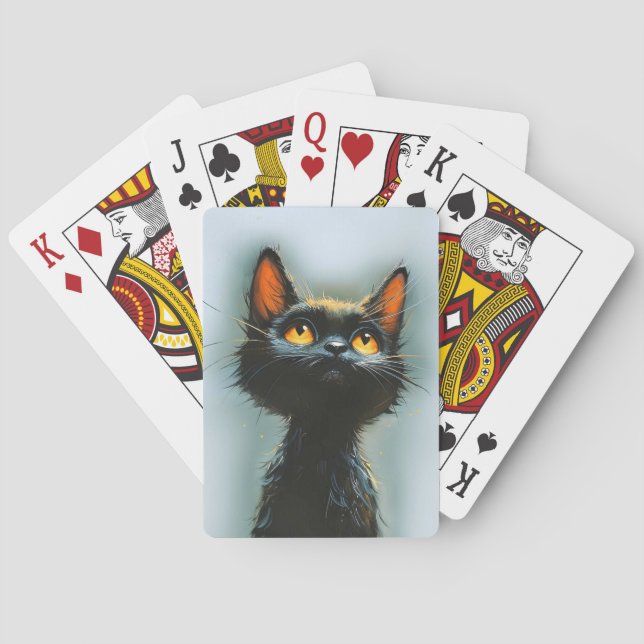 Enchanted Black Cat Playing Cards (Back)