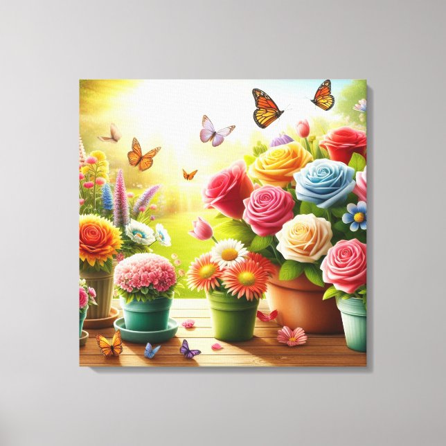 Enchanted Blooms Canvas Print (Front)