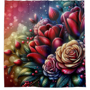 “Enchanted Blooms: Raindrops on Roses"
