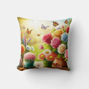 Enchanted Blooms Throw Pillow