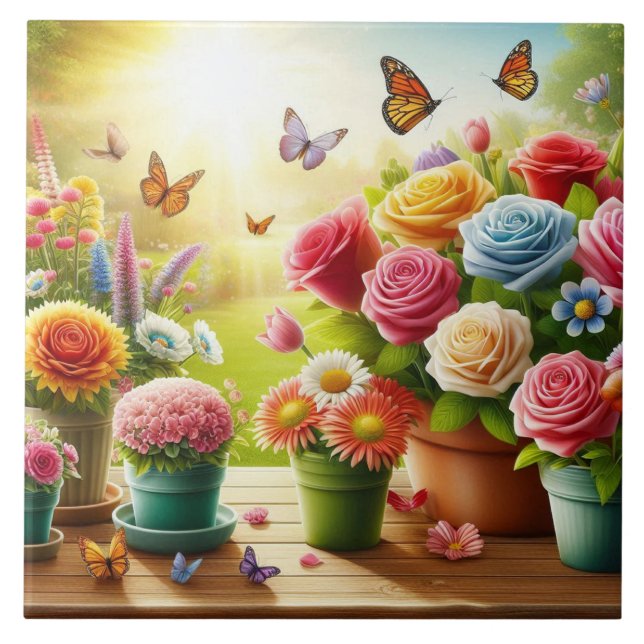 Enchanted Blooms Tile (Front)