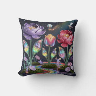 Enchanted Bloomscape Pillow Cover
