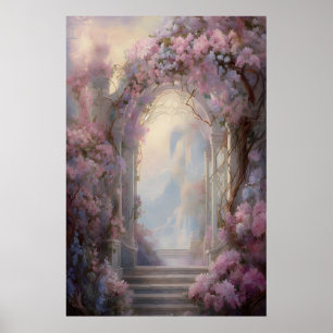 Enchanted Blossom Archway Ethereal Garden Wall Poster
