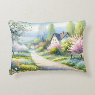 Enchanted Blossom Country Lane Accent Pillow