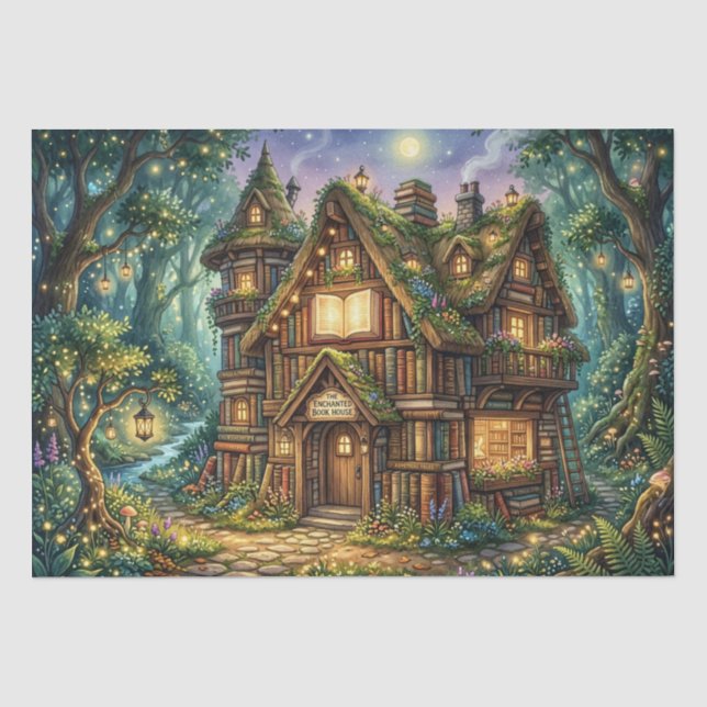 Enchanted Book House Tissue Paper (Front)