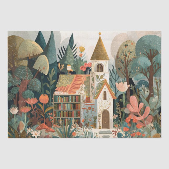 Enchanted Book House Tissue Paper (Front)
