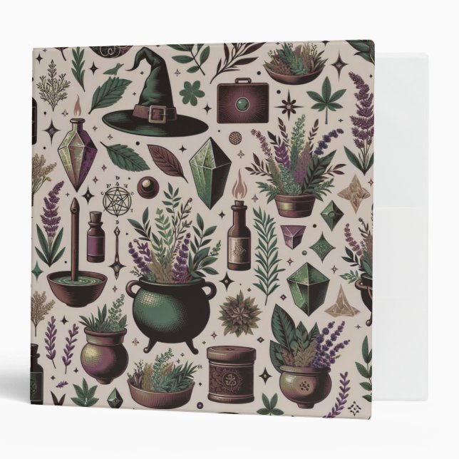 Enchanted Botanica: Magical Herbs & Witchcraft Binder (Front/Inside)
