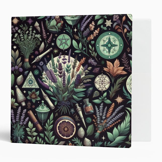 Enchanted Botanica: Magical Herbs & Witchcraft Binder (Front/Inside)