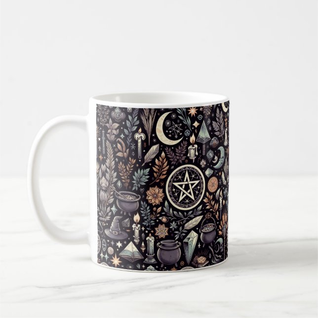 Enchanted Botanica: Magical Herbs & Witchcraft Coffee Mug (Left)