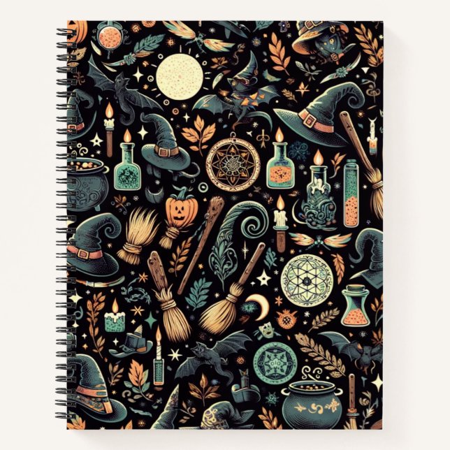 Enchanted Botanica: Magical Herbs & Witchcraft Notebook (Front)