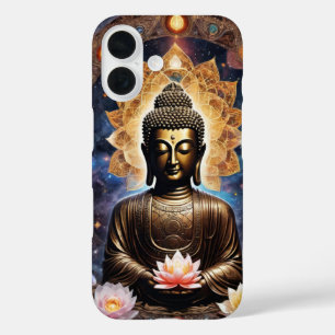 Enchanted Buddha meditation in gold and loto cover