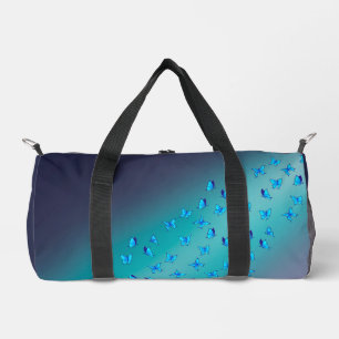 Enchanted Butterflies - Green Blue Duffle Bag