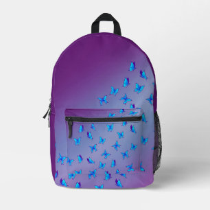 Enchanted Butterflies in the moonlight  Printed Backpack