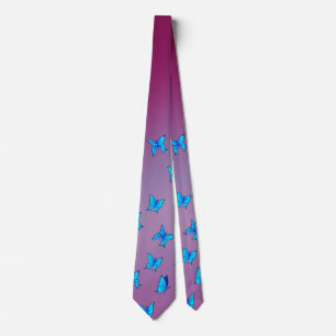 Enchanted Butterflies Pink Neck Tie