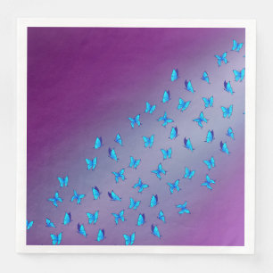 Enchanted Butterflies Purple  Napkin