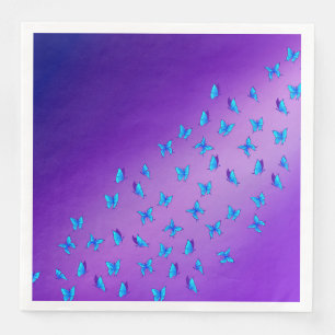 Enchanted Butterflies Purple  Napkin