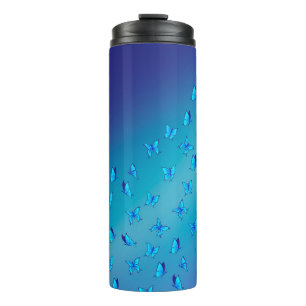 Enchanted Butterfly Double Blue Thermal Tumbler