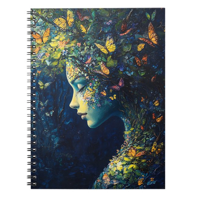 Enchanted Butterfly Forest Goddess (2) Notebook (Front)
